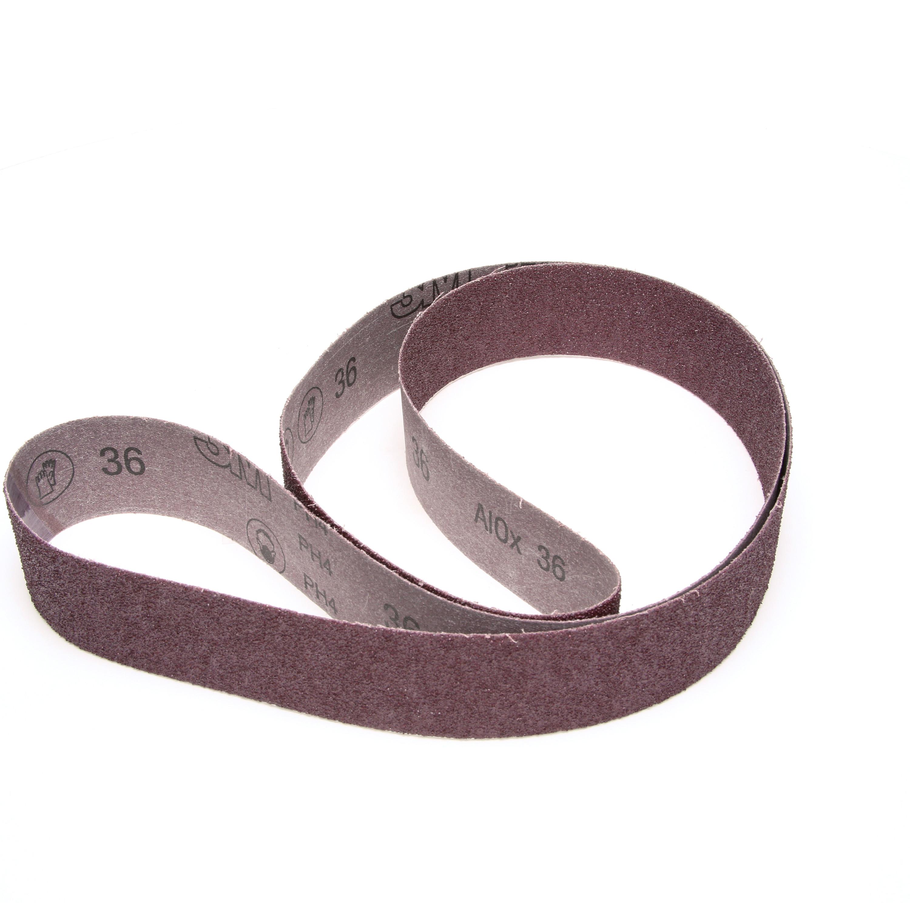 3M 7010361755 Narrow Cloth Belt, 2 in W Belt x 72 in L, 36 Grit, Very Coarse Grade, Cloth Backing - Coated Abrasive Belts